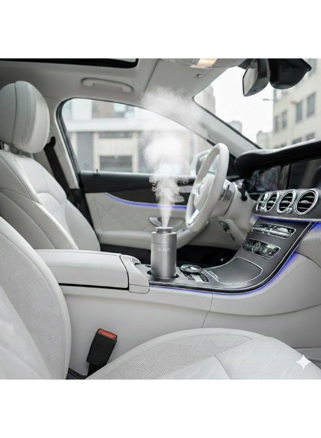 LEAFI Z-AIR Car Diffuser Air Freshener | Automatic Aroma Diffuser with 3-Mode Control | 10ml Fragrance Oil | Aviation Aluminium Body | Rechargeable | Waterless Car Perfume (Grey) - Image 3